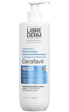 Librederm Cerafavit Крем для лица и тела с церамидами и пребиотиком липидовосстанавливающий, крем для тела, 400 мл, 1 шт.